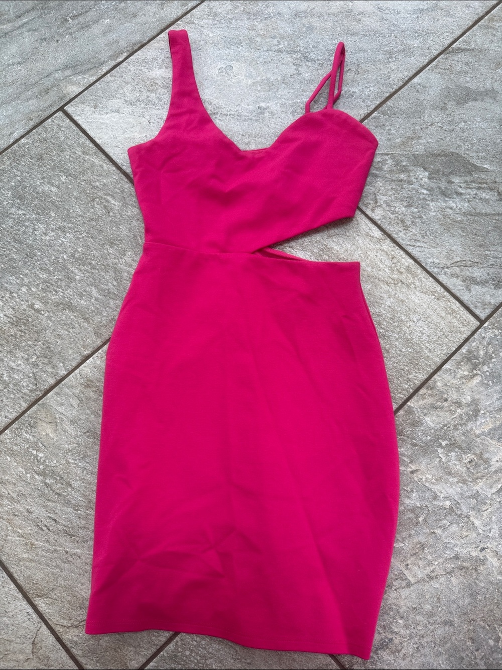Pink hoco homecoming hours Cutout Mini Dress